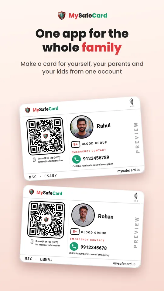 Cards for the whole family from one account